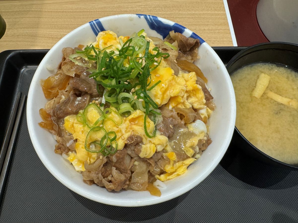 松屋「あんかけ玉子牛めし」