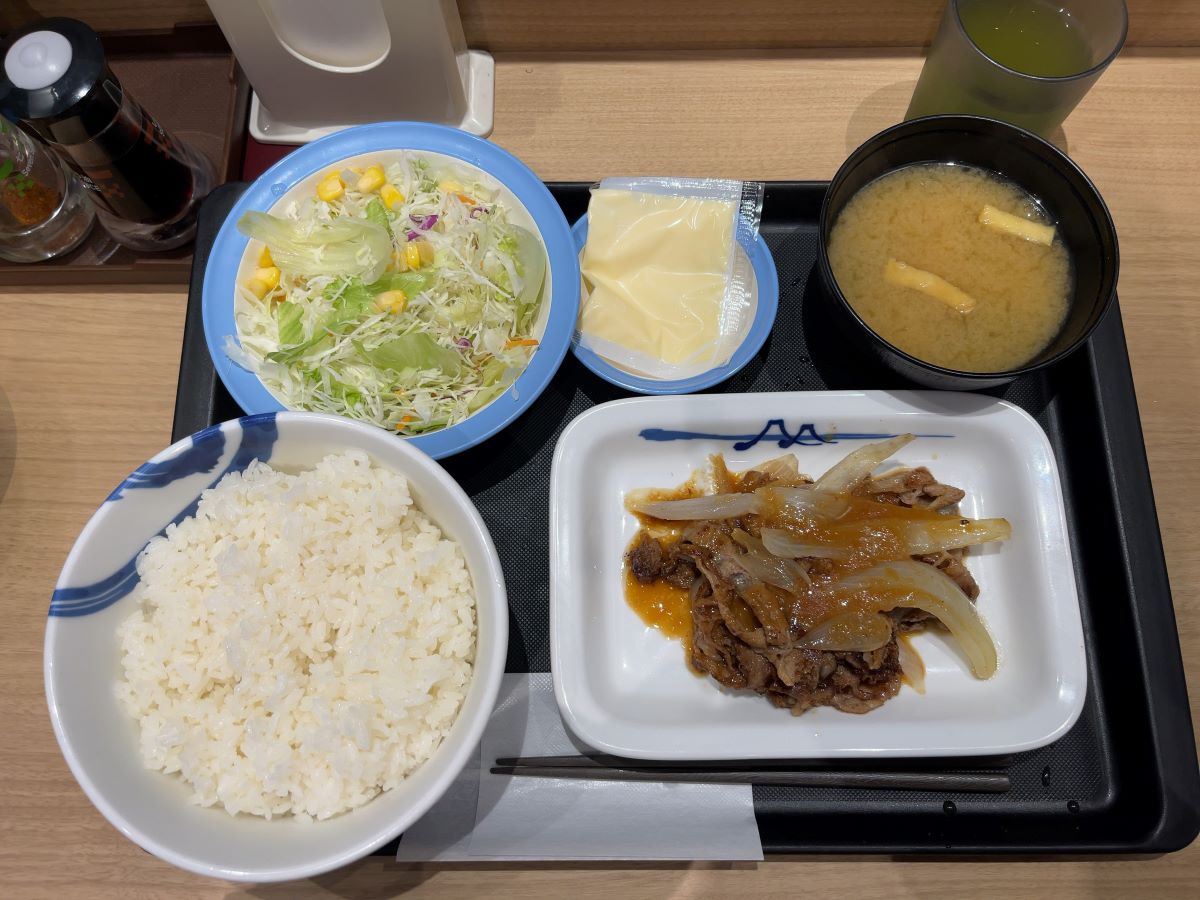 松屋牛生姜焼定食