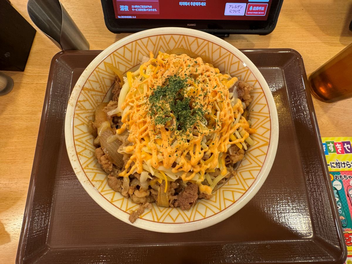 明太マヨチーズ牛丼