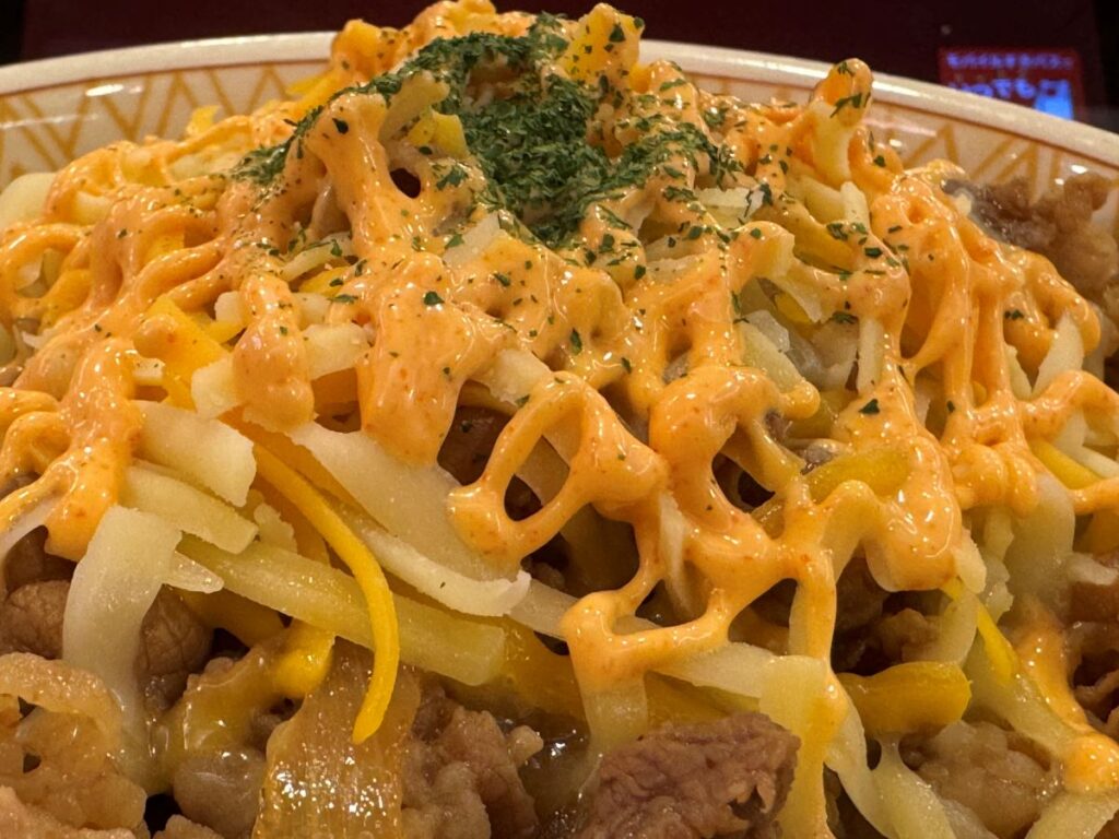 明太マヨチーズ牛丼