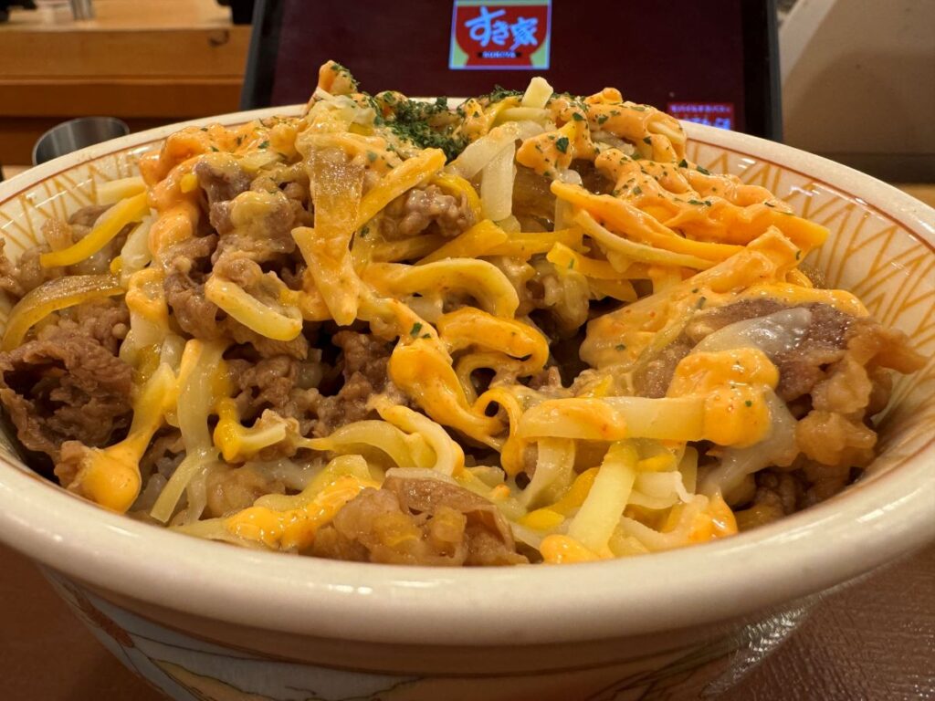 明太マヨチーズ牛丼