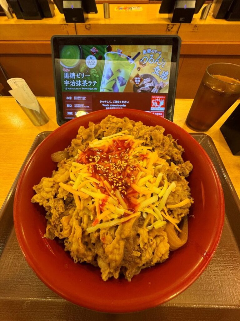 すき家ヤンニョムチーズ牛丼メガ