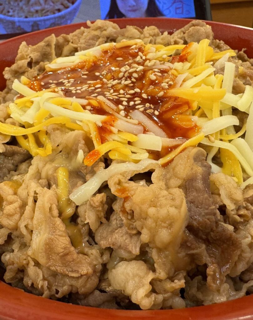 ヤンニョムチーズ牛丼