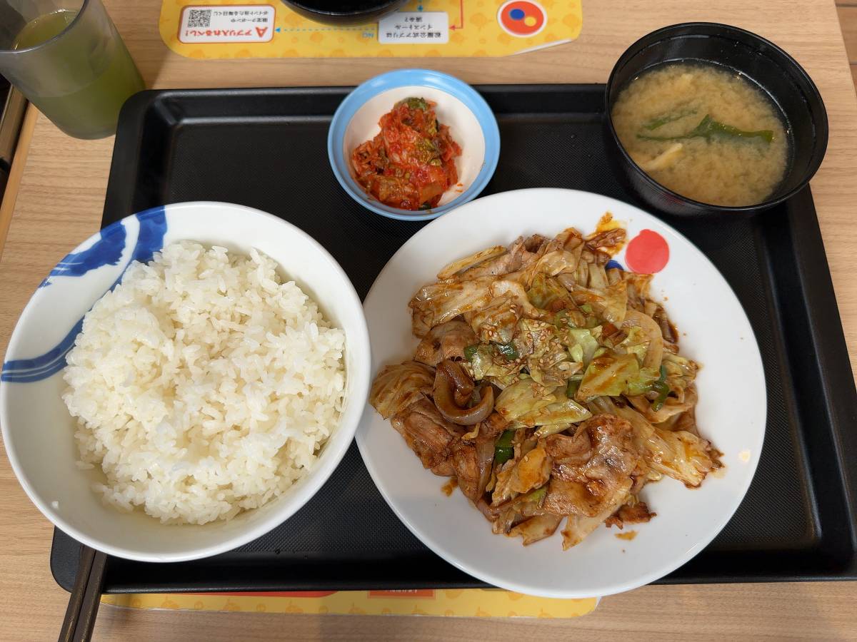 松屋　回鍋肉定食