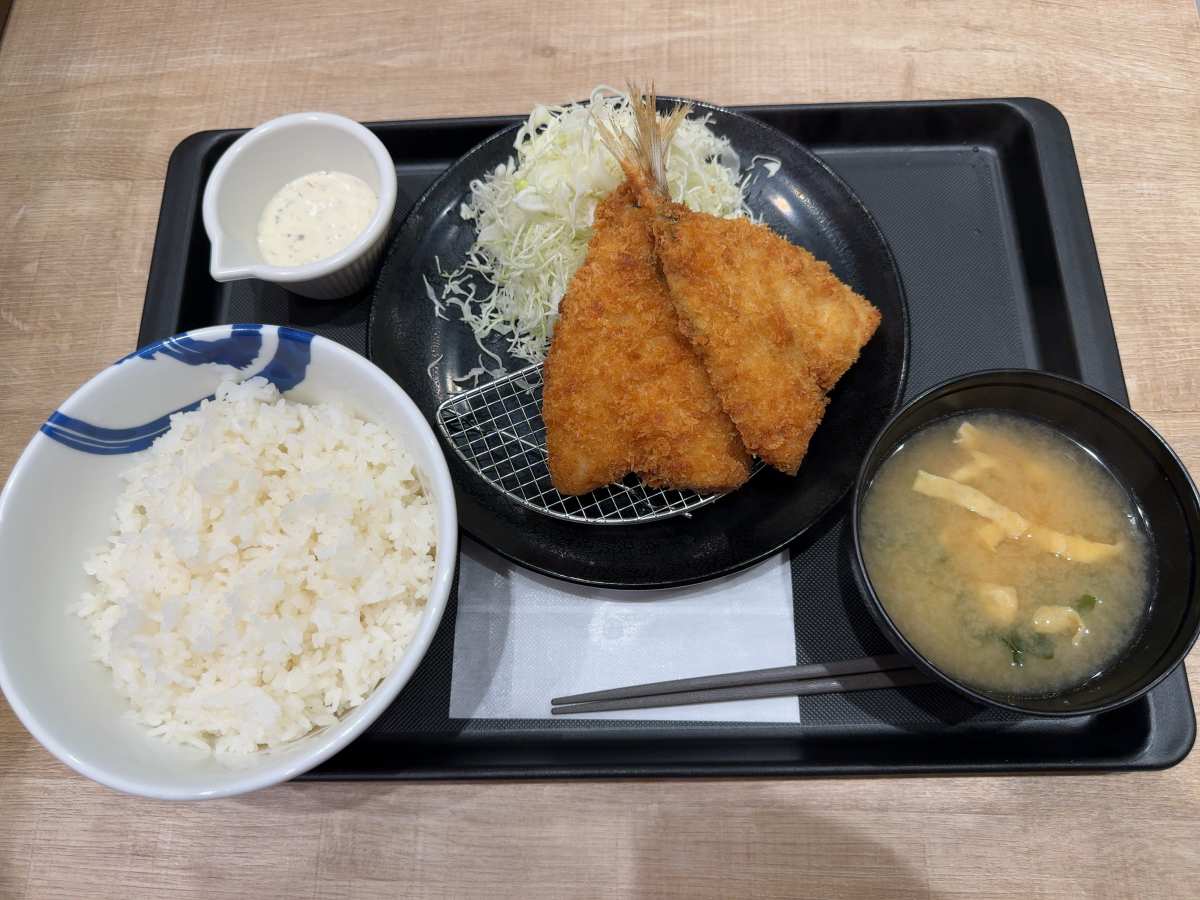 アジフライ定食